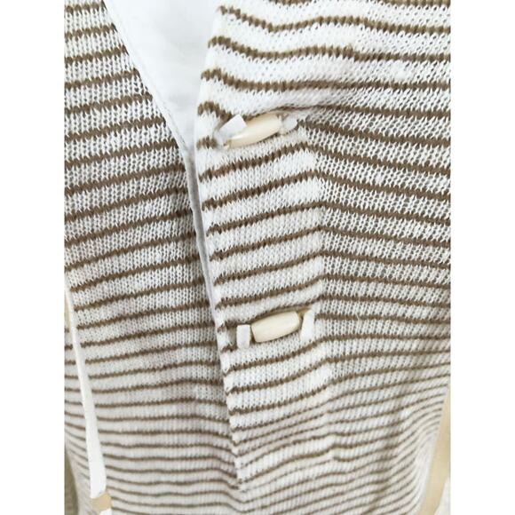 Free People Desert Rider FP Heirloom Striped Henley Top Brown Linen Blend LS XS - Picture 3 of 7
